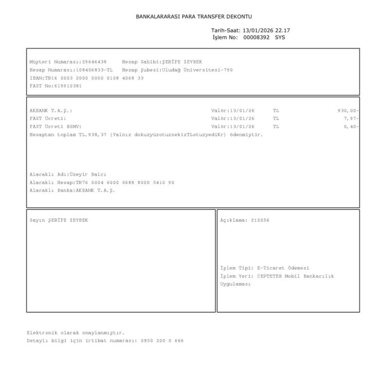 Sipariş ve İade Talebi