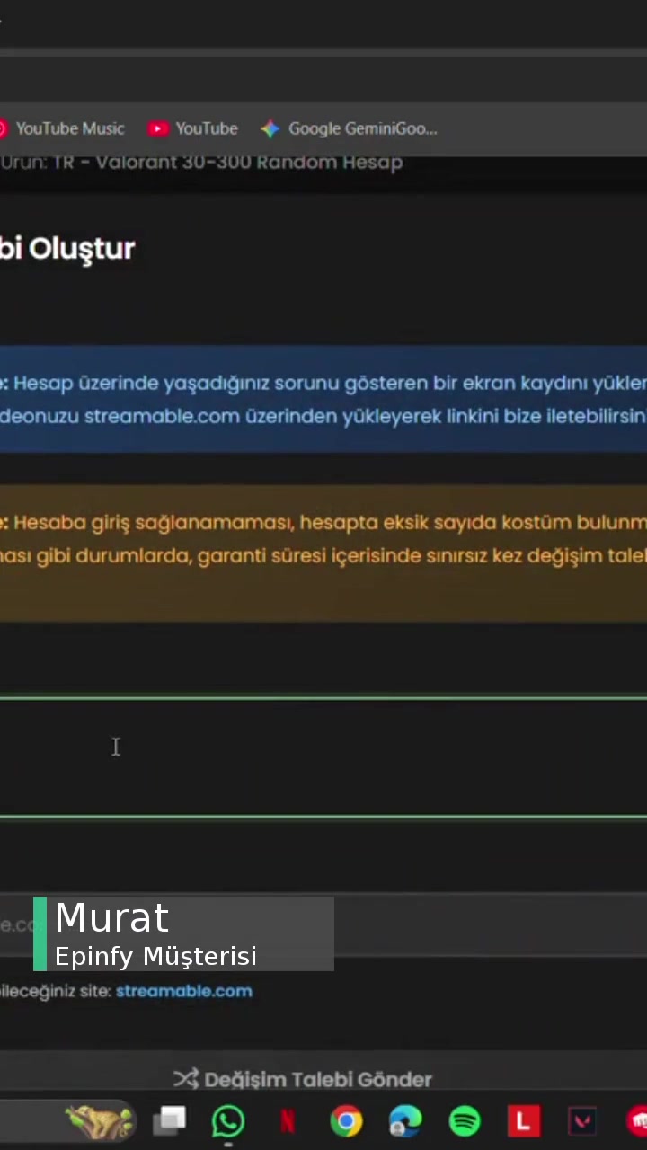 Epinfy'den Random Hesap Aldım Ama Eksik Hatalı Verildi Değişim De Yok! videonun kapak resmi
