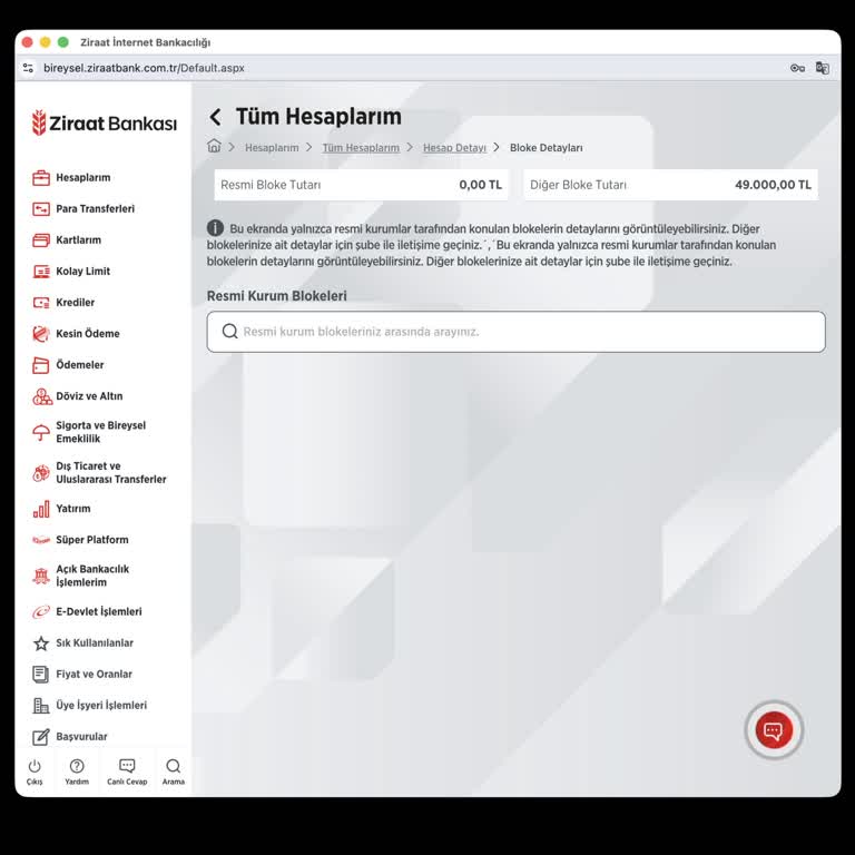 Açıklama Yapmadan Hesabım Bloke Edildi Ve 49 Bin TL Transferim İptal Edildi