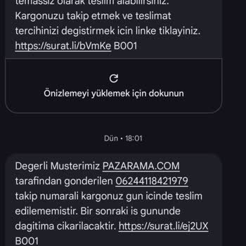 Sürat Kargo Erzurum Şükrüpaşa Şubesinde Yanıltıcı Teslimat Bildirimleri Ve Sürekli Gecikme