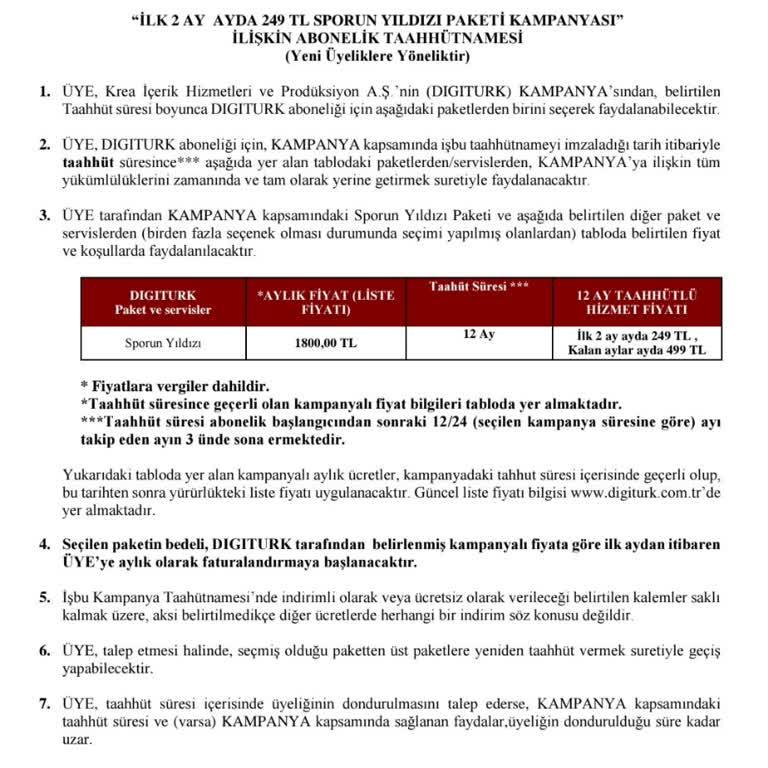 Digiturk Tarafından Sözleşmeye Aykırı Ek Ücretlerin İptali Ve İadesi Talebi
