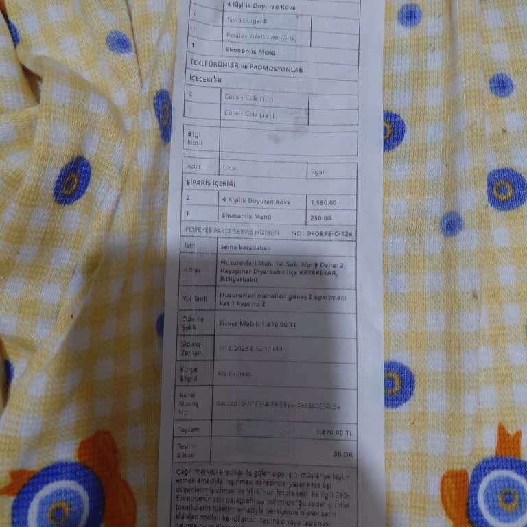 Popeyes’ten Gelen Siparişte Ürün Eksikliği Ve İletişimsizlik Nedeniyle İade Talebi