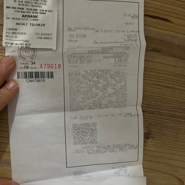 4000 TL İadesi Reddi Ve Fiş Yırtılması