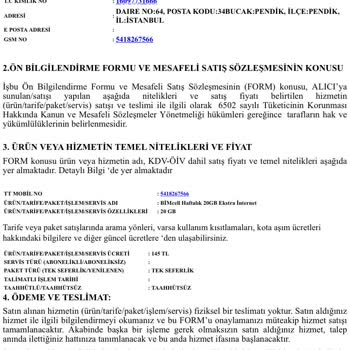 Satın Aldığım 20 GB İnternet Paketi Aktif Değil Ve Müşteri Hizmetlerine Ulaşamıyorum