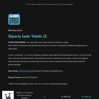 Açılmış Ayıplı Kondisyon Bisikleti İçin İade Reddi Tüketici Hakları İhlali