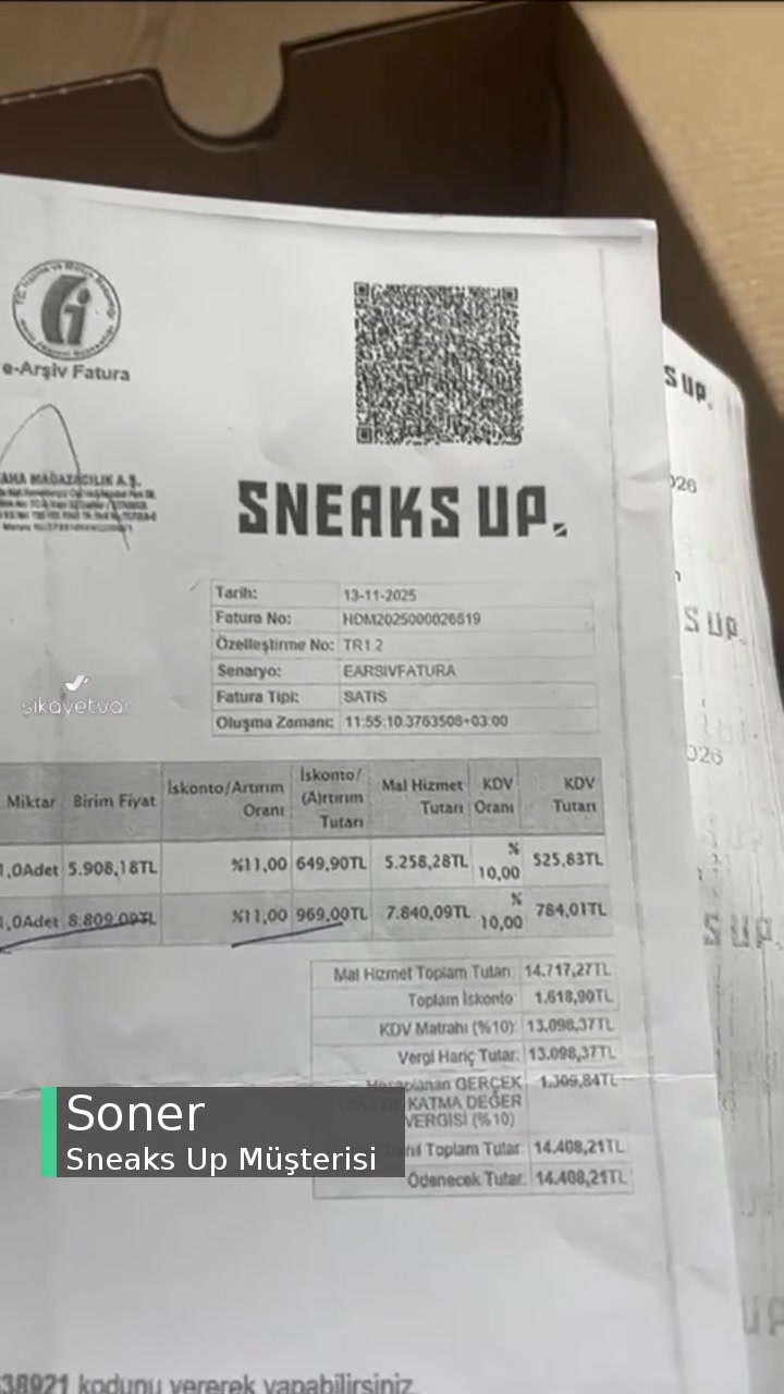 Sneaks Up 1,5 Aylık Ayakkabıya Kullanıcı Hatası Diyor! videonun kapak resmi