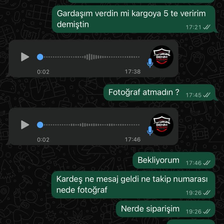 Instagram'dan Aldığım Özel Plaka Siparişinde 1000 TL Ödeme Sonrası Teslimat Ve İletişim Sorunu