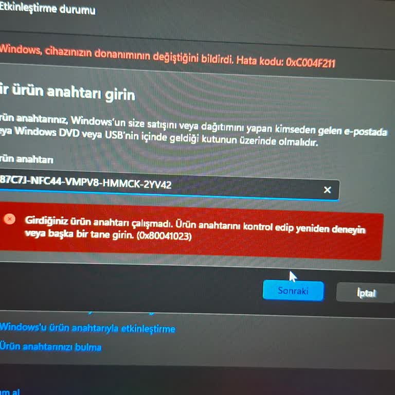 Keysepeti.com Windows 11 Pro Lisansım Etkinleştirilemedi ve Destek Ekibi Sert Üslup Kullandı