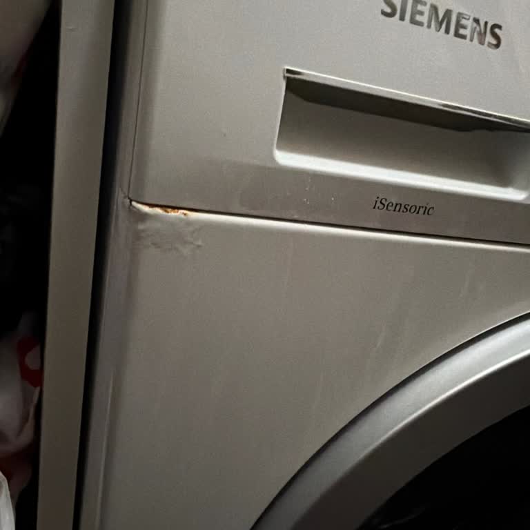 Siemens WM12T480TR Çamaşır Makinesinin Ön Panelinde Boya Kabarması Ve Paslanma