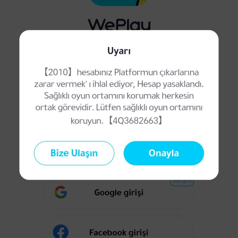 Weplay’da Haksız Yasaklanan Hesabımın Açılması İçin İtiraz