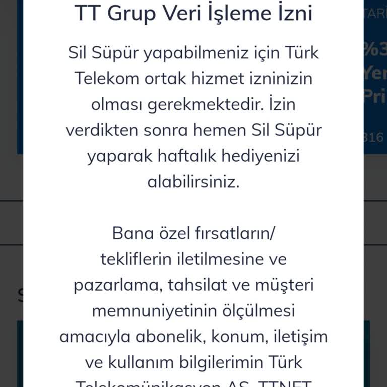 Kişisel Veri Paylaşımı Şartı Olmadan Sil Süpür Kampanyasından Yararlanamama