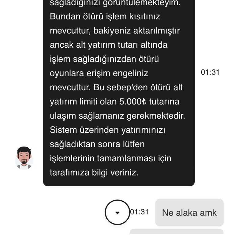 Yatırılan 5.000 TL Oyun Bakiyesinde Görünmüyor, İade Talebi