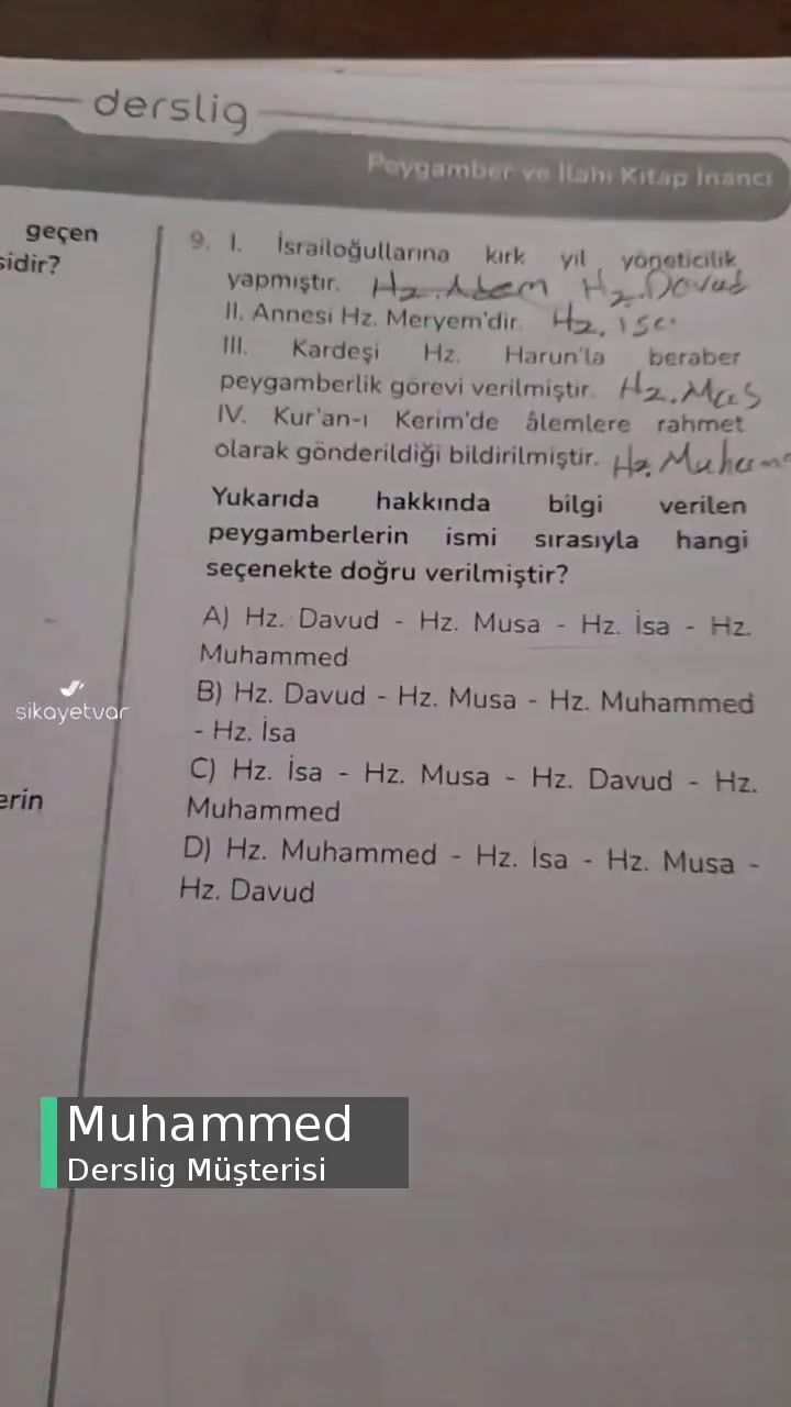 Derslig Soruda Bulduğum Cevabın Şıkkı Yok! videonun kapak resmi