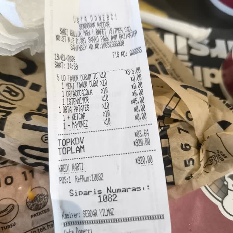 Usta Dönerci’de Kalitesiz Döner Ve Kaba Personel Davranışı