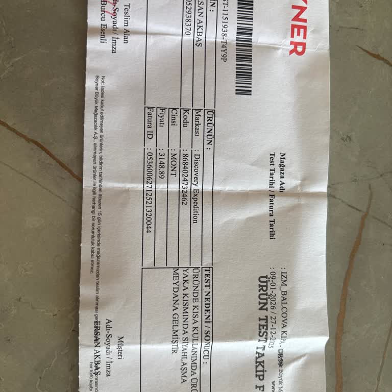 Boyner Mağazasında Montun Renk Değişimi Ve Değişim Reddi