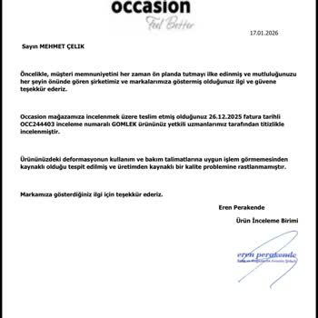 Gömlek Etiketi Çıkarılmadan Giyilmiş İddiasıyla İadesi Reddedildi