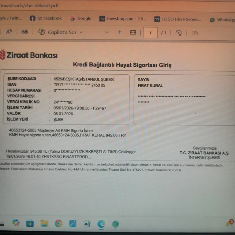 İzinsiz Hayat Sigortası Kesintisi Ve Müşteri Temsilcisine Ulaşılamaması