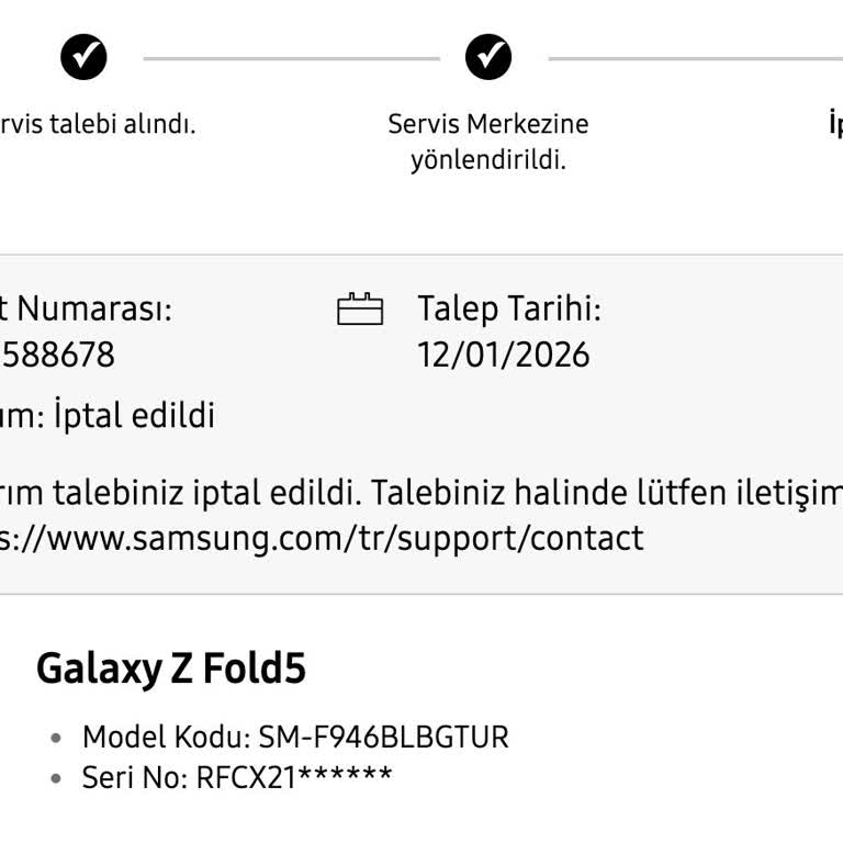 Garanti Kapsamındaki Z Fold5 Ekran Arızası Kullanıcı Hatası Olarak Reddedildi