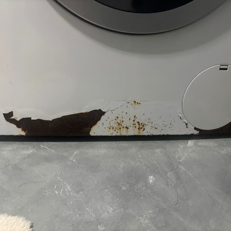 Siemens WM12T480TR Çamaşır Makinesinde Sac Kısımlarının Hızlı Paslanması Ve Çürümesi