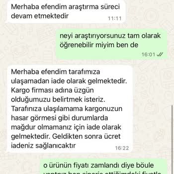 Teslim Edilmediği Görünen Siparişin 20 Gün Beklemesi Ve Açıklama Eksikliği