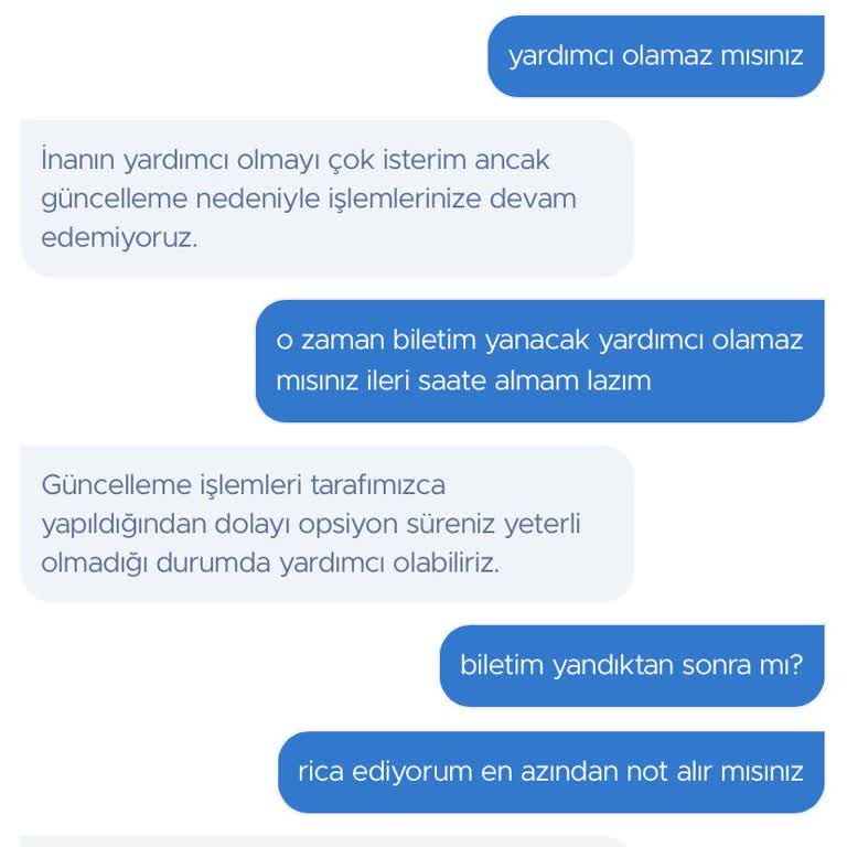 Sistem Sorunu Nedeniyle Bilet Açılmadı Ve Kupon İle İade Gelmedi