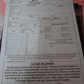 İhlas Aura Halı Yıkama Süpürgesi İadesi Başlatılamıyor Ve Senet İptali Talebi