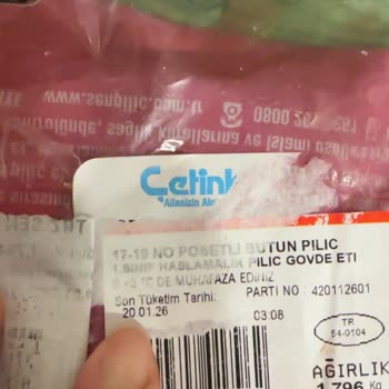 Çetinkaya Market Necip Fazıl Şubesinde Sahte Son Kullanma Tarihi Ve Kimyasal Koku İçeren Tavuk