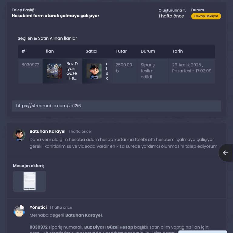 Satın Alınan PUBG Hesabı Geri Çekildi, 2500 TL İade Yapılmadı