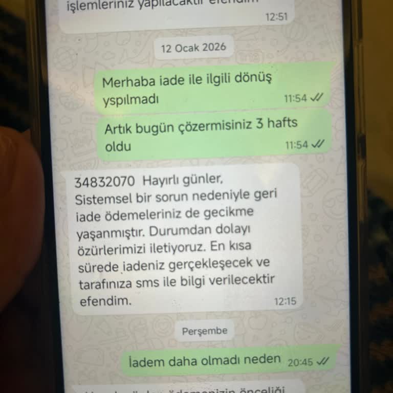 Onaylanan 1.990 TL İade Ücretinin Hesaba Yatırılmaması