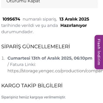 Organic Scarfs Ön Sipariş Bildirimi Olmadan Teslimat Gecikmesi Ve İade İptali Talebi