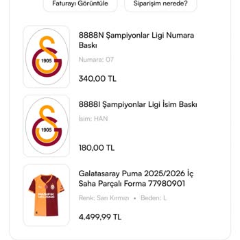 Kişiselleştirilmiş Formanın Baskısı Yapılmadı Ve Sipariş İptal Edildi