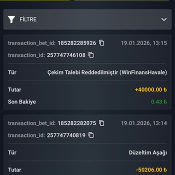 50.000 TL Bakiyemin Açıklamasız Silinmesi Ve Maksimum Çekim Limiti İddiası