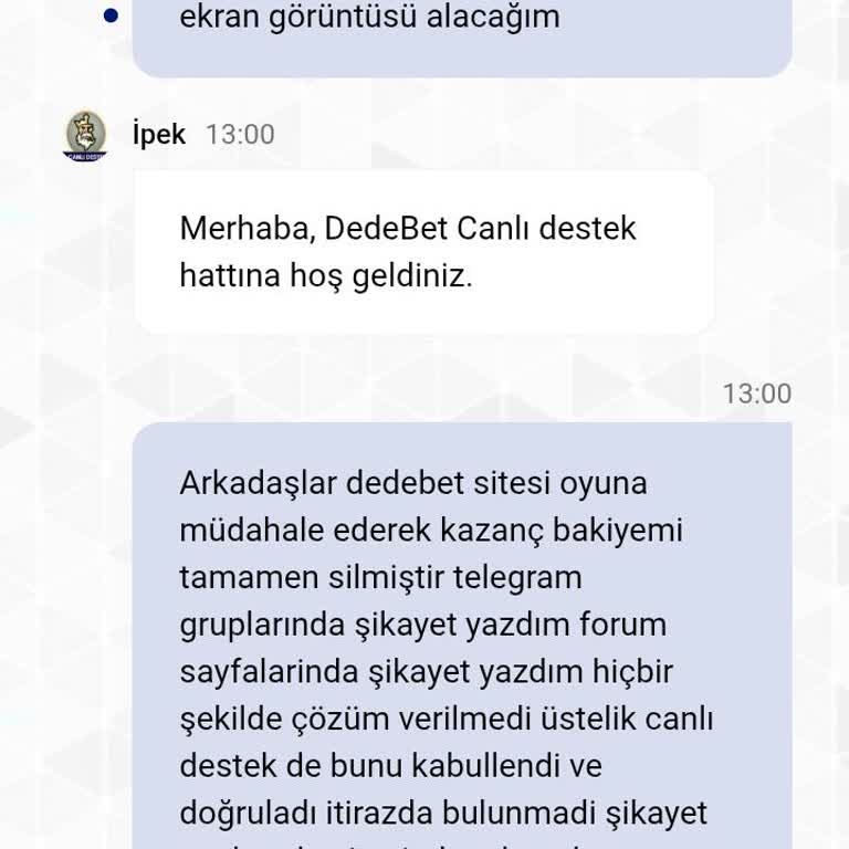 Dedebet Hesabımda 2.000 TL Kazancım Silindi Ve Müşteri Hizmetlerinden Saygısız Davranış