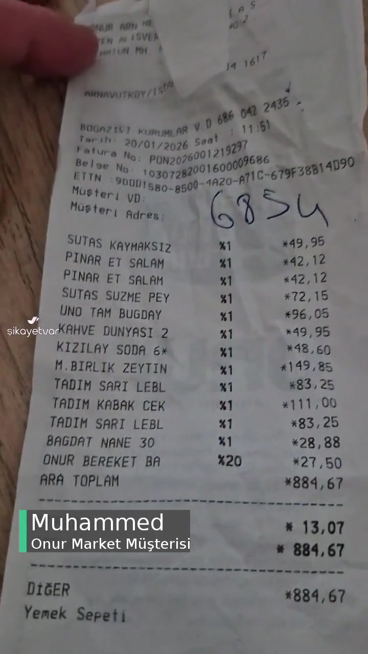 Onur Market Yanlış, Gelmeyen Ürün Bir De Muhatap Yok videonun kapak resmi