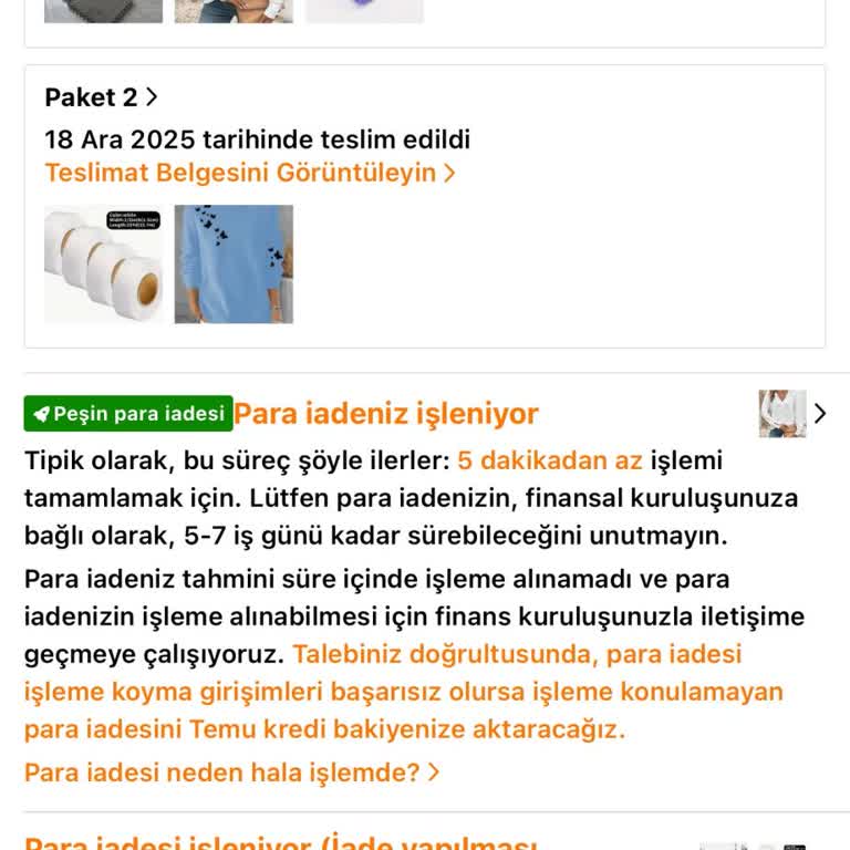 Temu’da İade Gecikmesi Ve Müşteri Hizmetleri Sözlerinin Tutulmaması