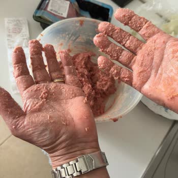 Köfte Harcında Çamur Kıvamı Olan %10 Yağlı Kıyma