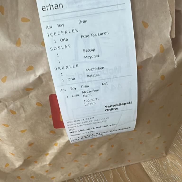 Yemek Sepeti Siparişimde Ana Yemek Gelmedi Ve Ücret Çekildi