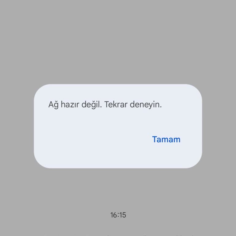 Vodafone SMS Gönderiminde Ağ Hazır Değil Uyarısı