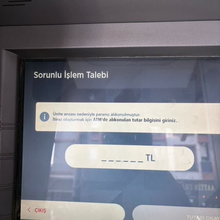 Ziraat Bankası ATM’sinde 31.600 TL’nin Alınması Ve Hesaba Yansımaması