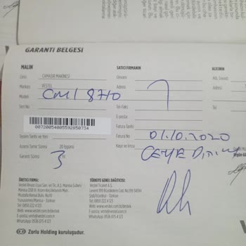 Vestel Buzdolabı Ve Çamaşır Makinesinde Paslanma Sorunu Ve Ücretsiz Servis Talebi