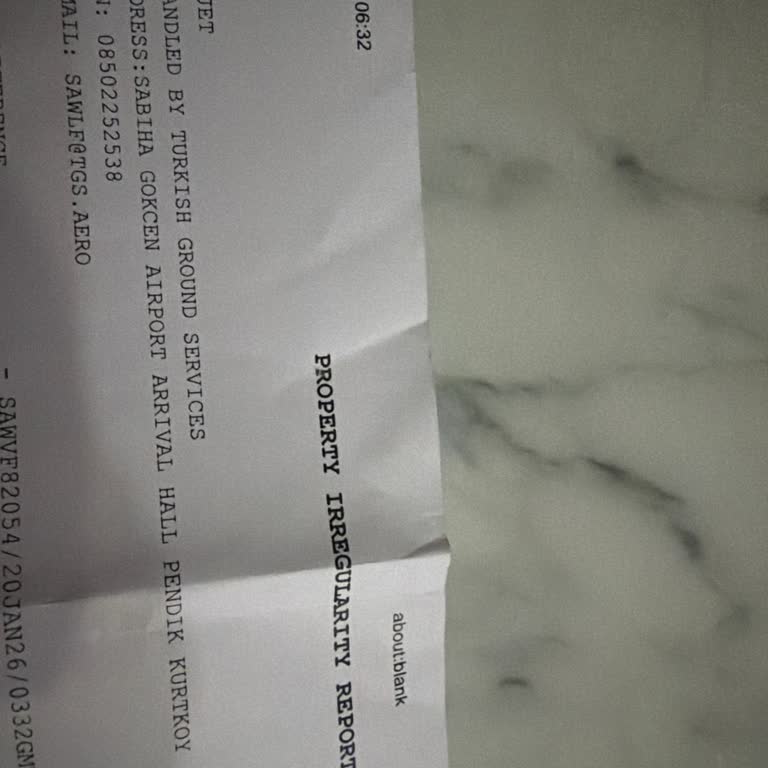 Erbil’den İstanbul’a Uçuşta Valizlerin Teslim Edilmemesi Ve Ekstra Bagaj Ücretinin Boşa Gitmesi