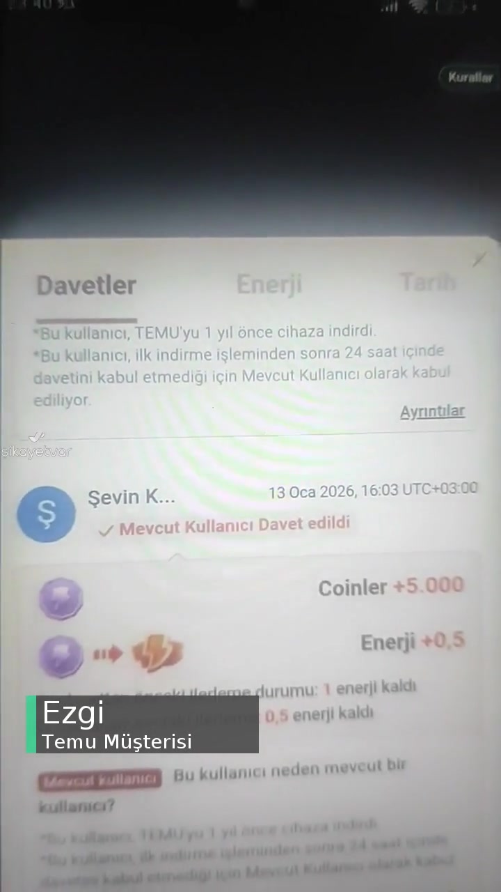 Temu Özür Hediyesi Emeğimi Karşılığı videonun kapak resmi