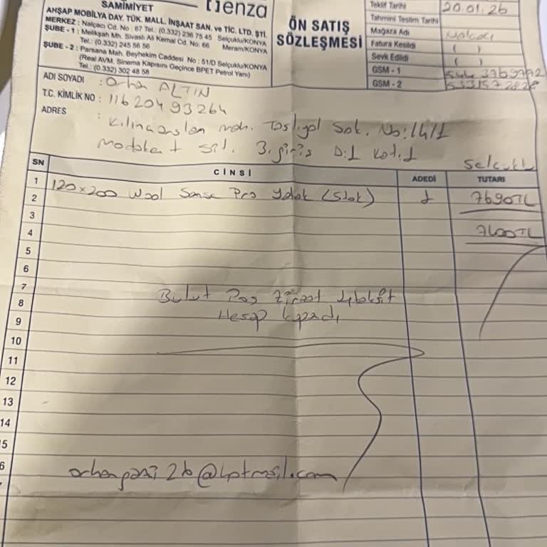 Teslim Edilmemiş Yatak Ve Fiyat Farkı Talebiyle Yaşadığım Mağduriyet