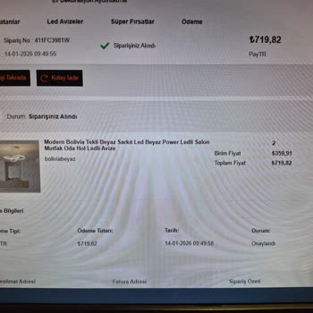 Dekorluna’dan Teslim Edilmeyen LED Avize Ve İade Talebi