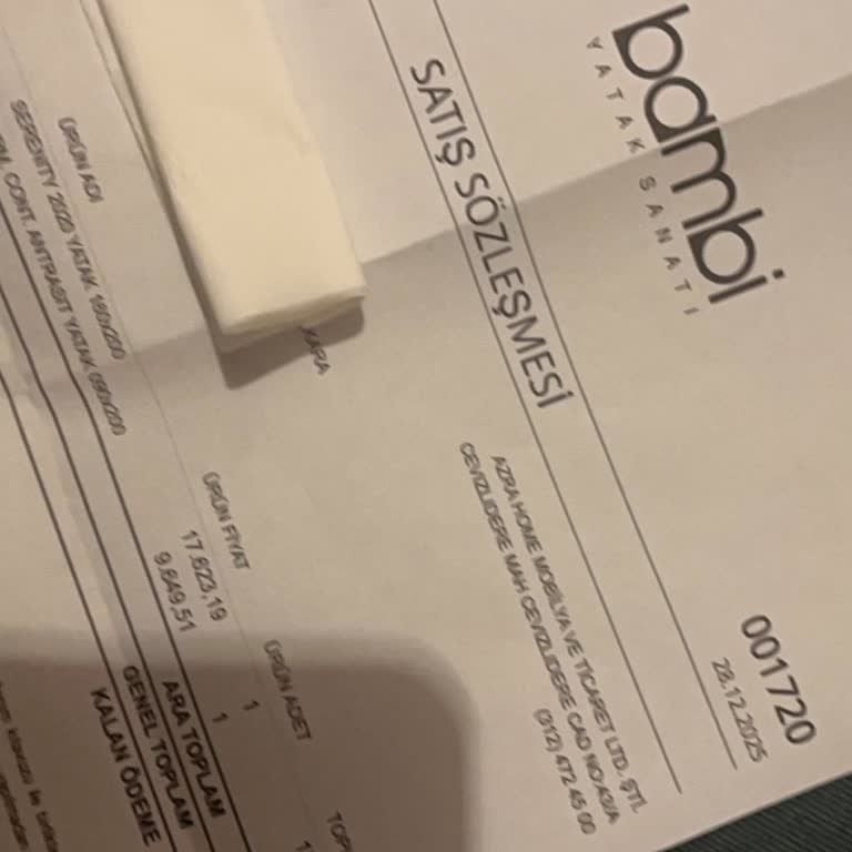 Azra Home'dan Alınan Yatakların Teslim Edilmemesi Ve İade Talebi