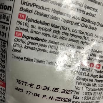 A101 Yayla Chialı Salata Topping’te Ağırlayan Kötü Koku Ve Yapışık Ürün