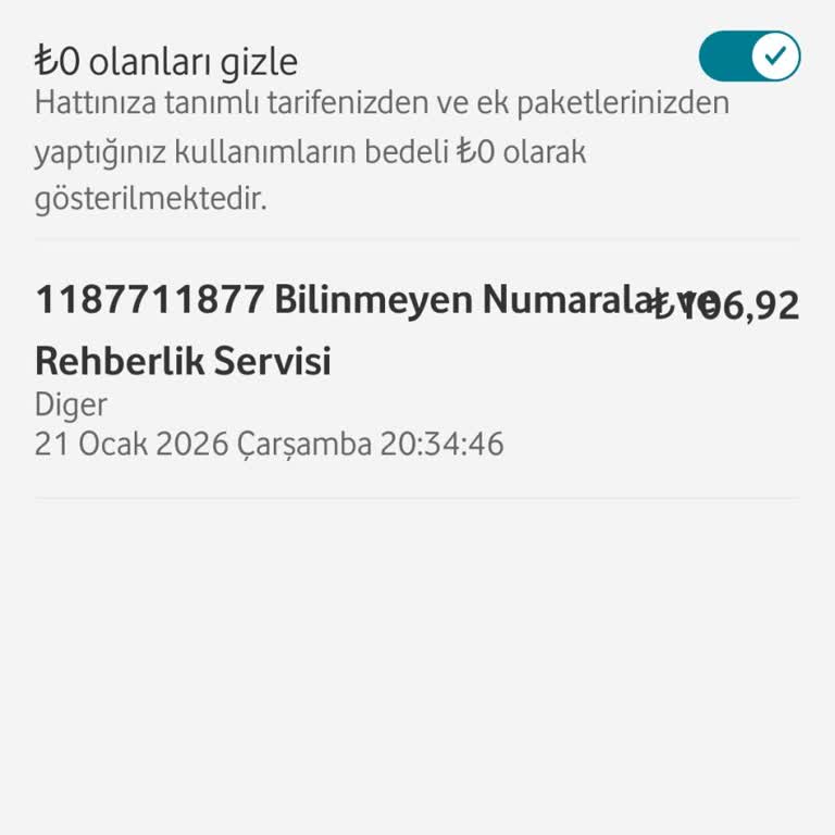 Ücretsiz Sanılan Numara Sorgulama Sonrası Beklenmedik 139 TL Ücret Ve Bilgilendirme Eksikliği