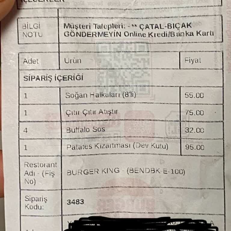 Burger King Edirne Keşan Şubesinde Paket Serviste Jelatin İçeren Ambalaj Atığı Tespit Edildi