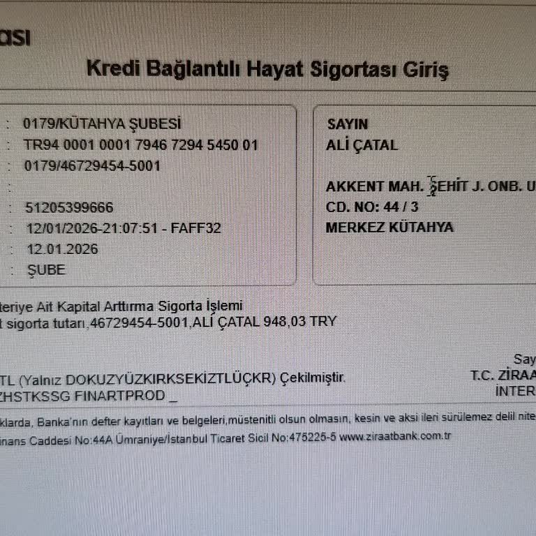 Rızam Dışında Yapılan Hayat Sigortası Kesintisinin İptali Ve İadesi Talebi