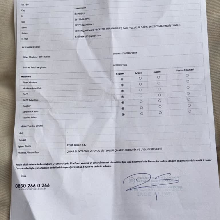 Arızalı Modem İçin 2500 TL İade Reddi Ve Müşteri Hizmetleri İhmali